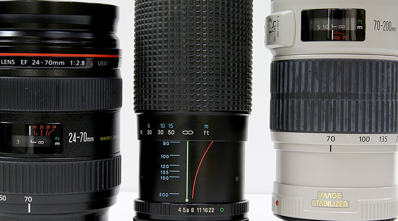 SLR lenses with IR focus marks