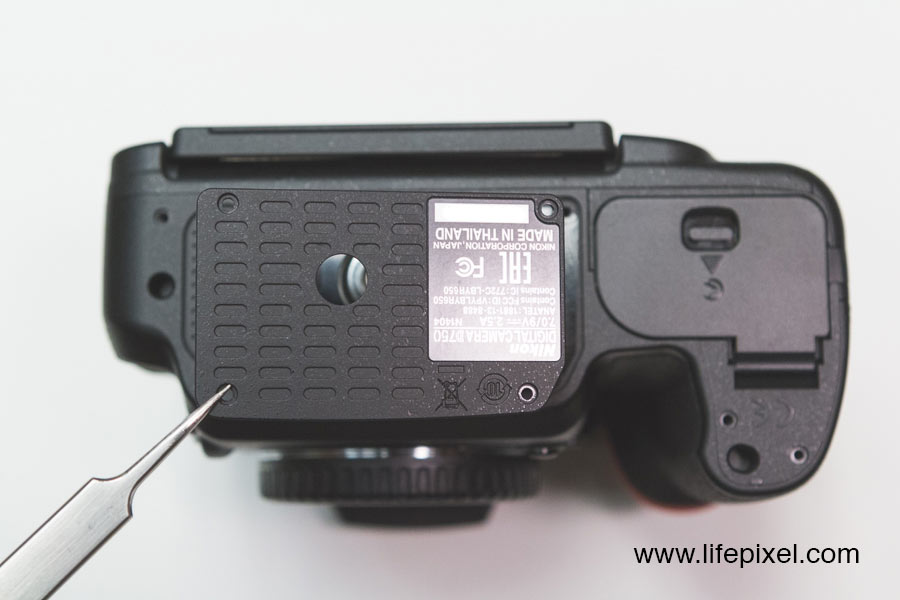 Nikon D750 infrared DIY tutorial step 4