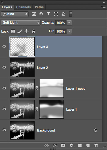 adobe photoshop layers palette infrared image