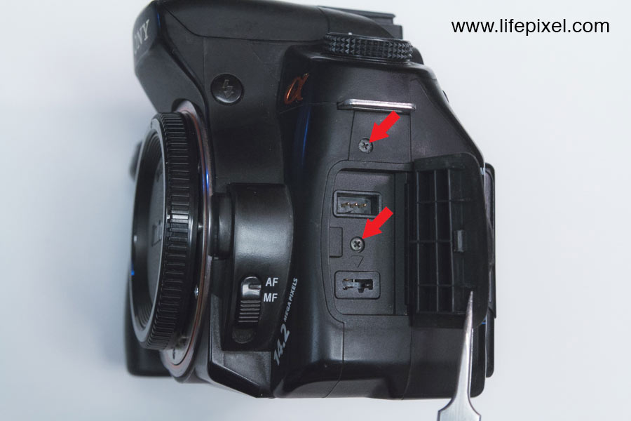 Sony a350 infrared DIY tutorial step 2