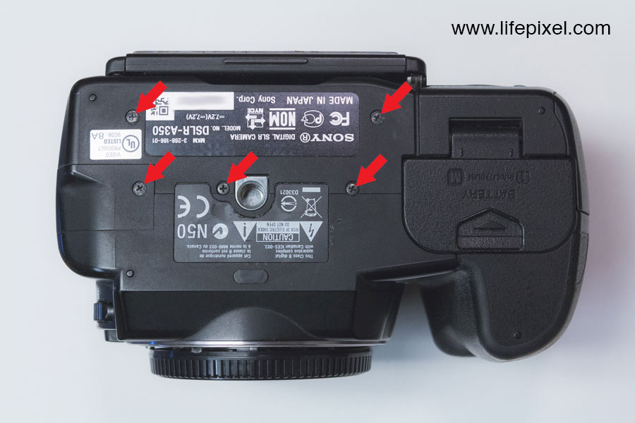 Sony a350 infrared DIY tutorial step 4