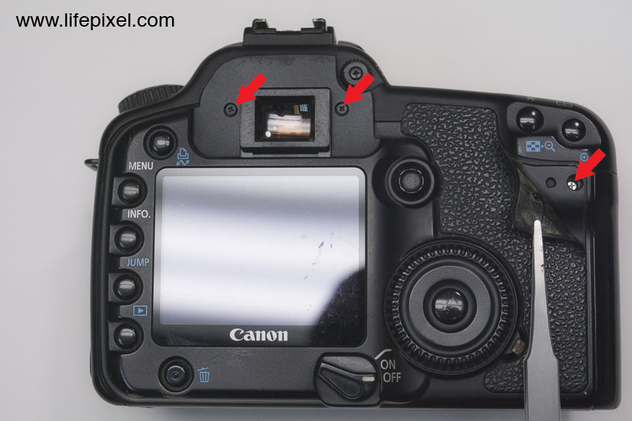 Canon 30D infrared DIY tutorial step 1