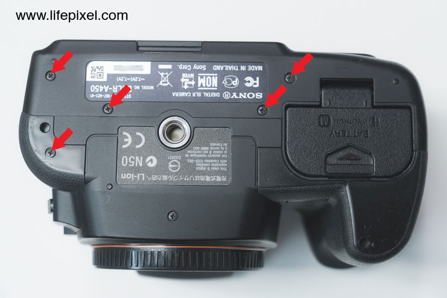 Sony a450 infrared DIY tutorial step 2