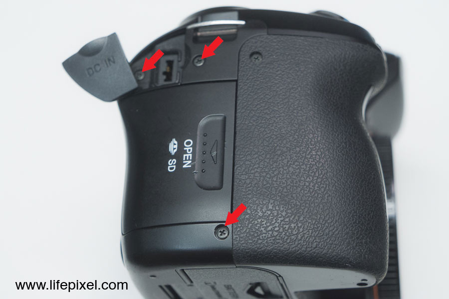 Sony a450 infrared DIY tutorial step 4