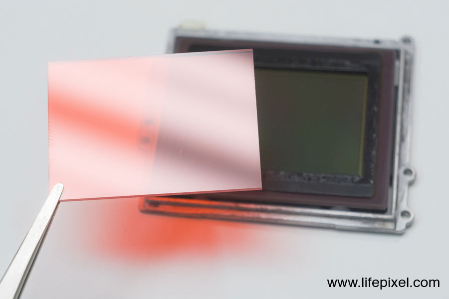 Sony a900 infrared DIY tutorial step 20