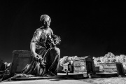 Infrared images of statues & tombs at Lakelawn Metairie Cemetery in New Orleans, LA
